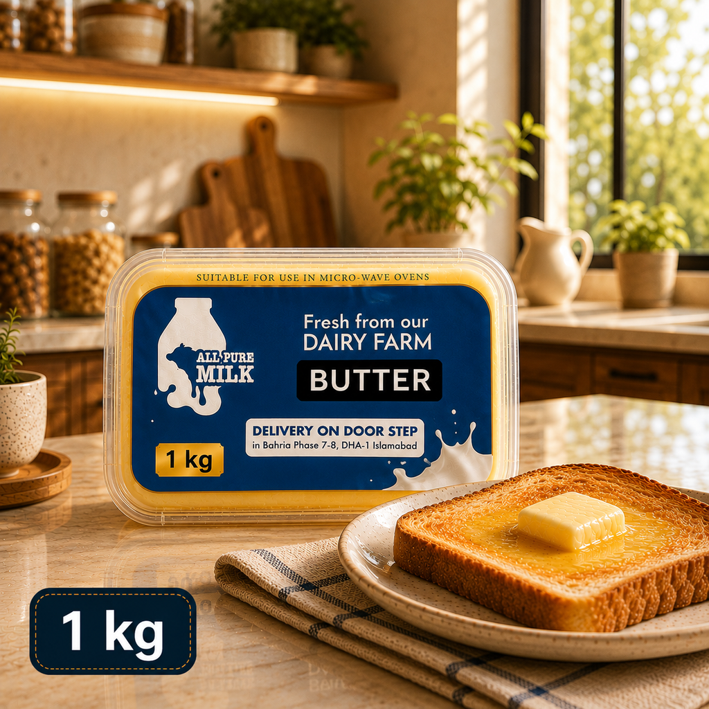1kg fresh butter from All Pure Milk with buttered toast