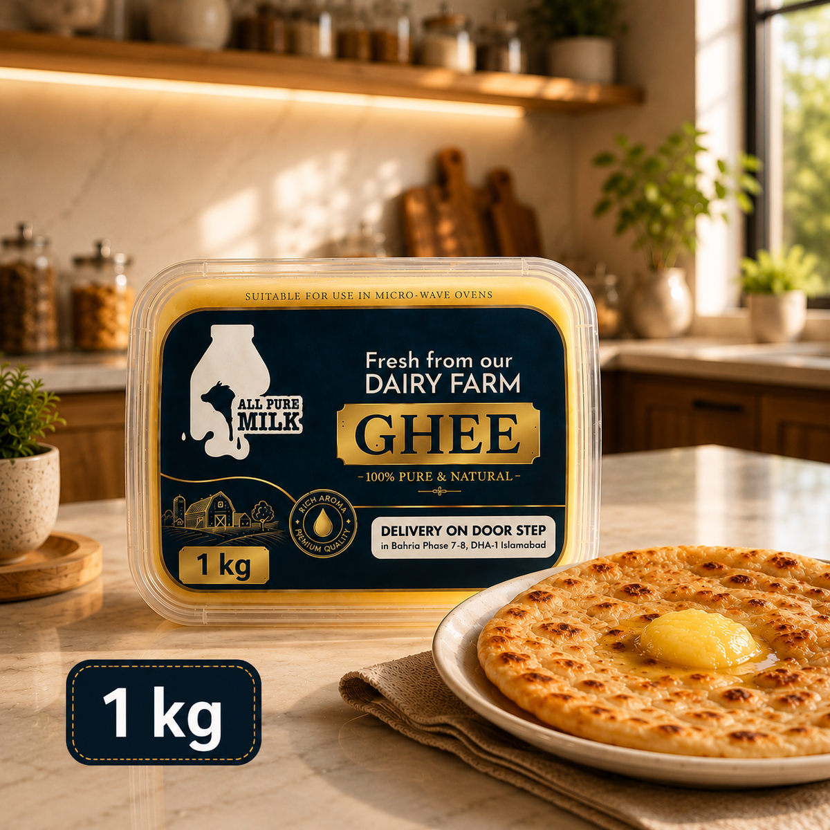 1kg pure desi ghee with paratha from All Pure Milk