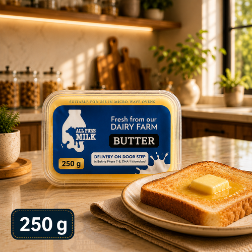 250g fresh butter from All Pure Milk with buttered toast