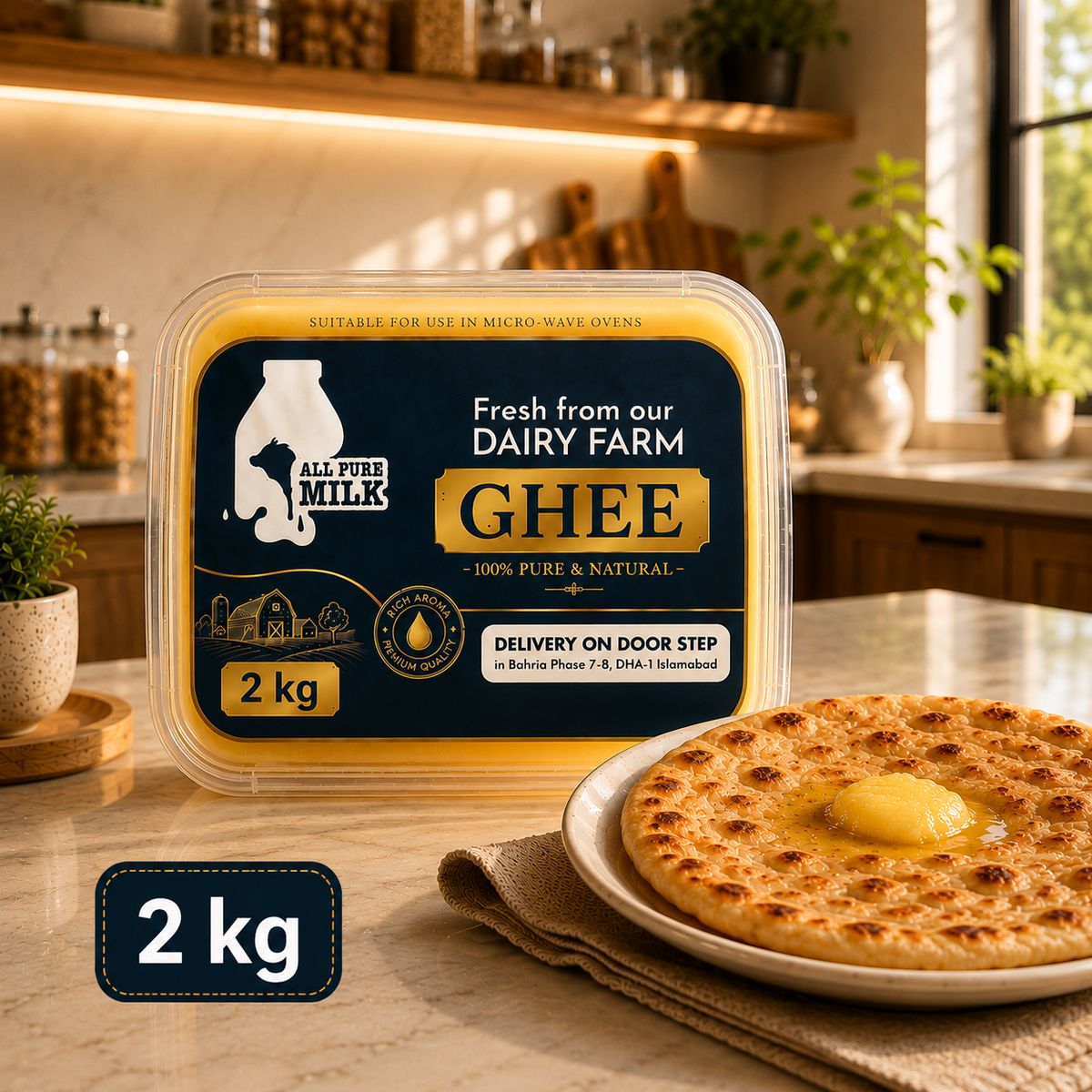2kg pure desi ghee with paratha from All Pure Milk